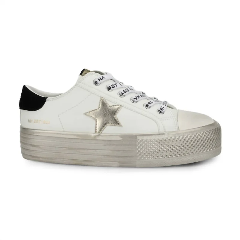Foldable Women's Travel Sneakers for Compact Storage in LuggageWomen's Amaze Sneakers In White/gold