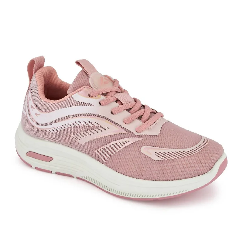 Lace - Up Women's Athletic Sneakers with Shock - Absorbing Midsoles for Intense WorkoutsWomen's Atheletic Sneakers In Pink