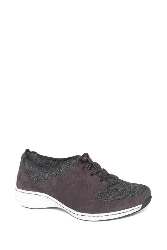 Slip - On Women's Canvas Sneakers in Navy for Easy and Effortless WearWomen's Casey Bungee Sneaker In Charcoal