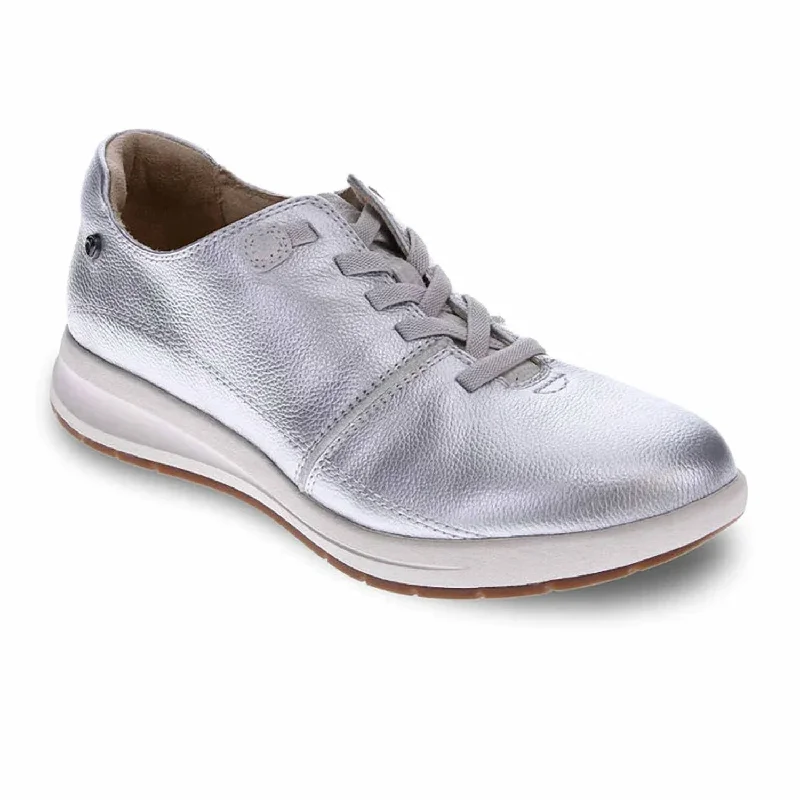 High - Top Women's Leather Sneakers in Black for a Stylish and Durable OptionWomens Crete Sneaker - Medium Width In Pearl/oyster Lizard