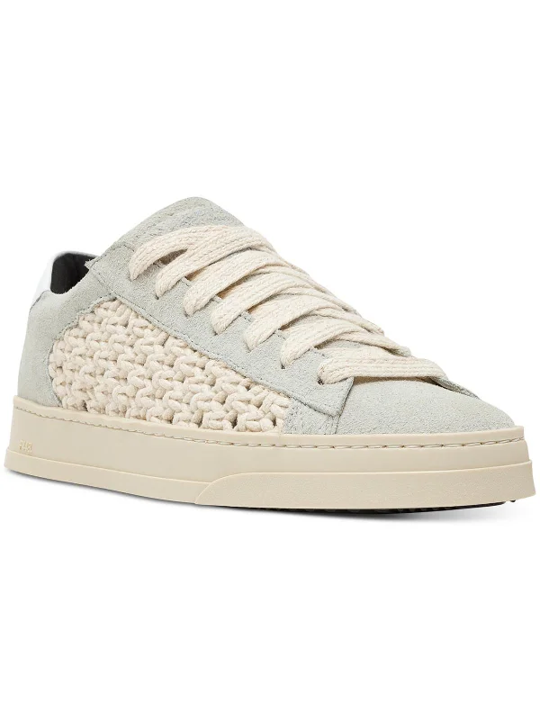 Retro - Style Women's Sneakers in Pastel Colors for a Nostalgic and Fashionable VibeWomens Faux Suede Crochet Casual And Fashion Sneakers