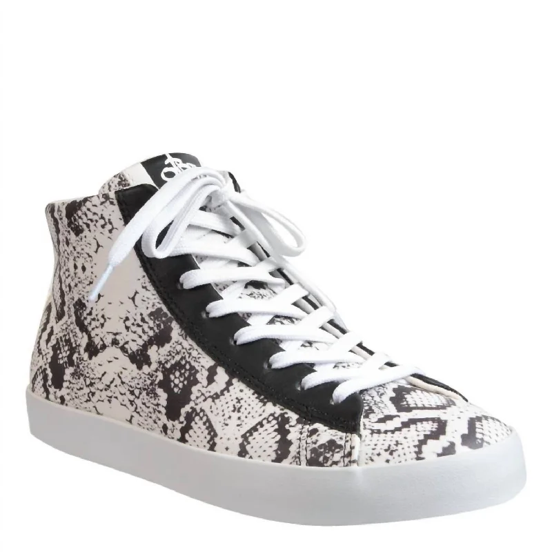 Women's Sneakers with Heel - Stabilizing Technology for Better Balance During RunningWomen's Hologram High Top Sneaker - Medium Width In Snake Print