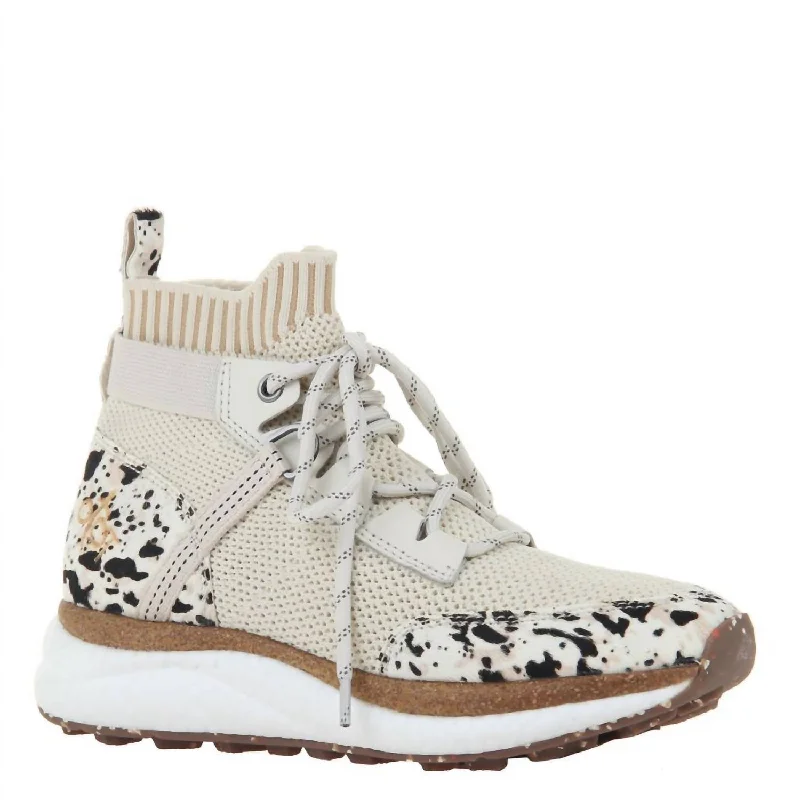 Foldable Women's Travel Sneakers for Compact Storage in LuggageWomen's Hybrid High Top Sneaker - Medium Width In Chamois