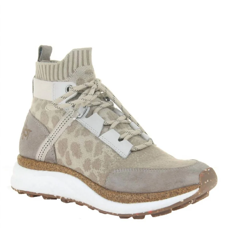 Women's Sneakers with Hidden Wedges for a Subtle Height Boost and Added StyleWomen's Hybrid High Top Sneaker - Medium Width In Khaki