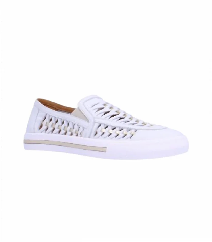 Women's Sneakers with Removable Insoles for Easy Cleaning and CustomizationWomen's Karsha Sneaker In White Lamba/gold