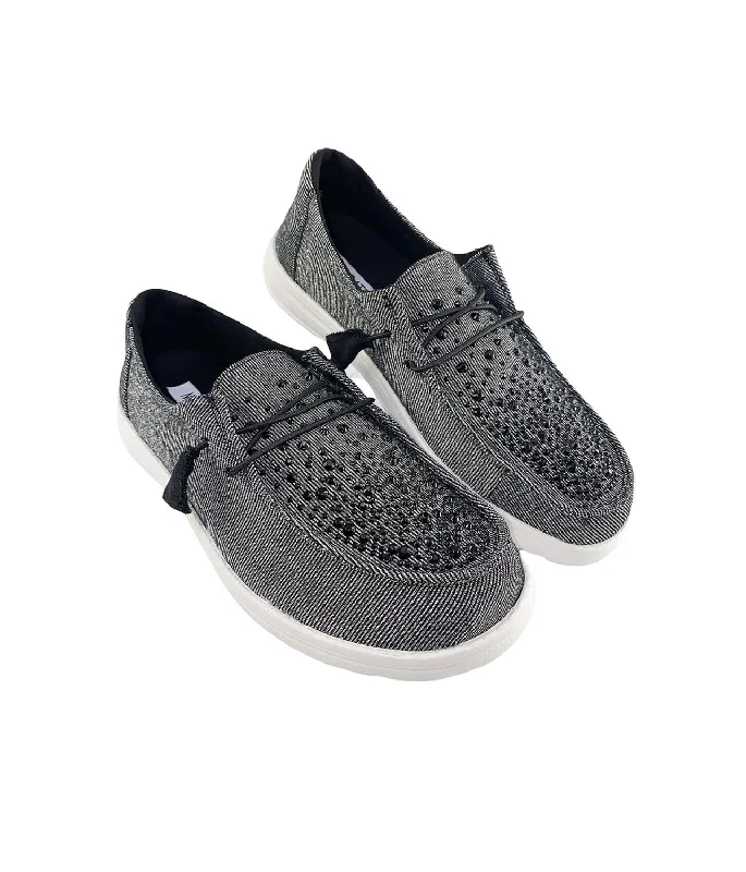 Lightweight Knit Women's Sneakers with Arch Support for All - Day ComfortWomen's Maco Water Drop Sneaker In Black