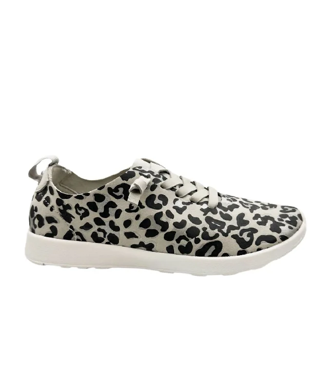 Water - Resistant Women's Hiking Sneakers with Traction Outsoles for Outdoor AdventuresWomen's Mayo Sneaker In Light Grey Leopard
