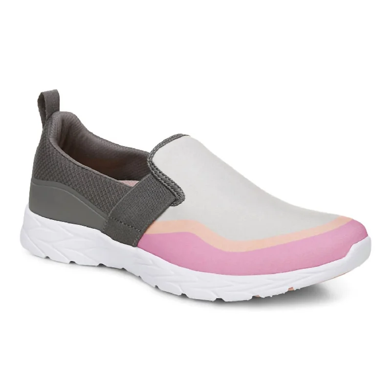 High - Top Women's Leather Sneakers in Black for a Stylish and Durable OptionWomen's Nalia Active Sneaker - Medium Width In Grey/pink