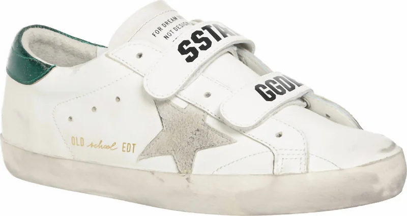 Low - Top Women's Tennis Sneakers in Bright Neon for a Pop of Color on the CourtWomen's Old School Sneakers In White, Ice, & Emerald Green