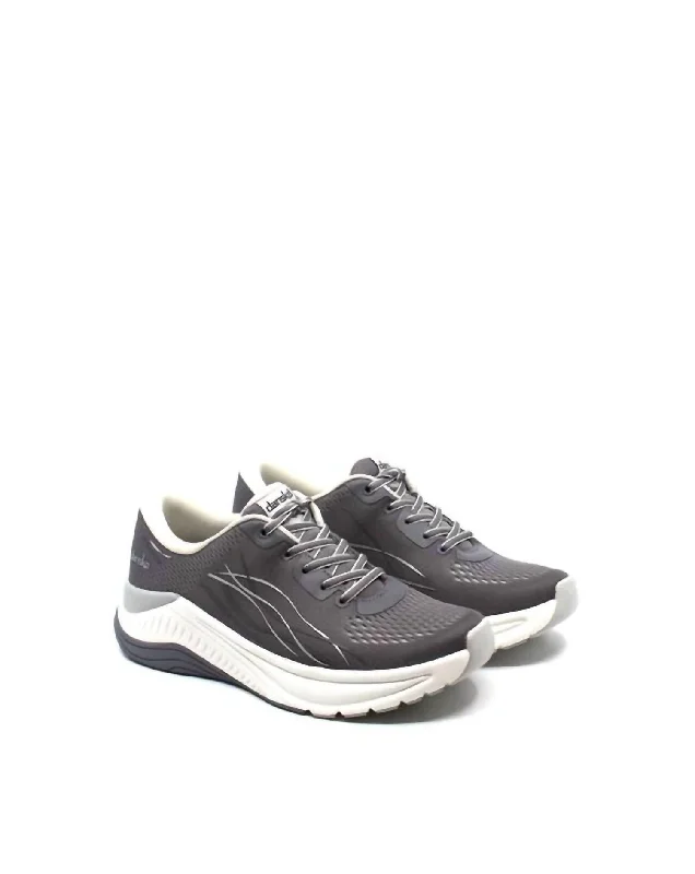 Women's Sneakers with Adjustable Straps for a Customized Fit During High - Impact ExercisesWomen's Pace Mesh Sneaker In Grey
