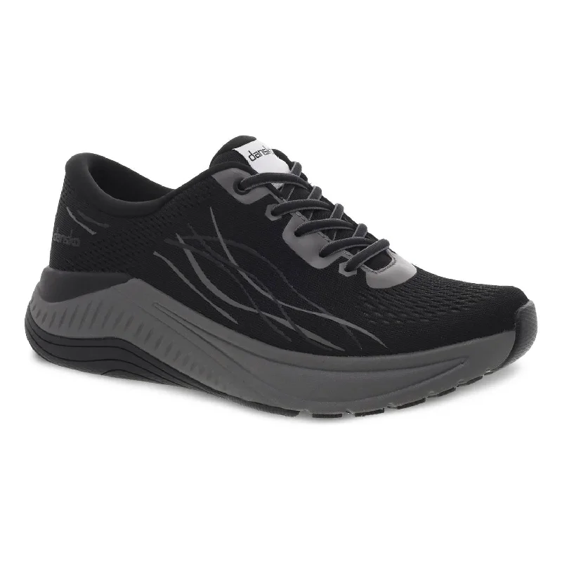 Women's Sneakers with Heel - Stabilizing Technology for Better Balance During RunningWomen's Pace Sneaker - Wide Width In Black/grey Mesh