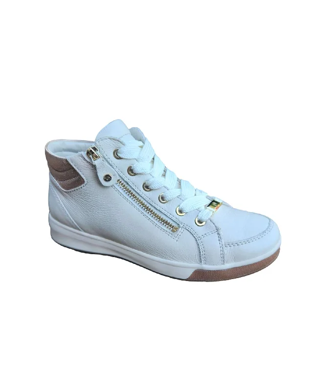 Sparkly Rhinestone - Embellished Women's Sneakers for a Glamorous and Eye - Catching LookWomen's Rei High Top Sneaker In Cream