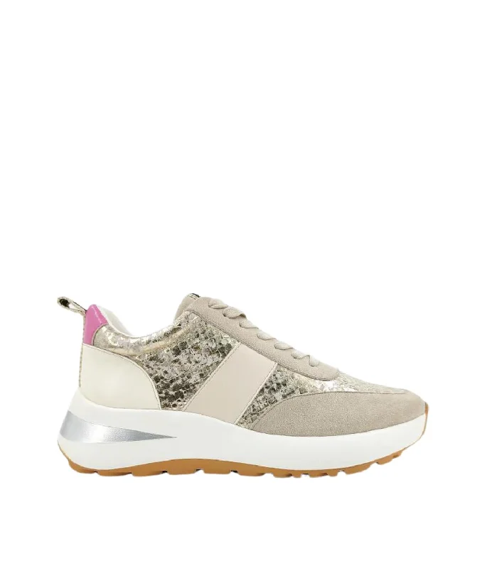 Water - Resistant Women's Hiking Sneakers with Traction Outsoles for Outdoor AdventuresWomen's Serafina Sneaker In Gold Snake