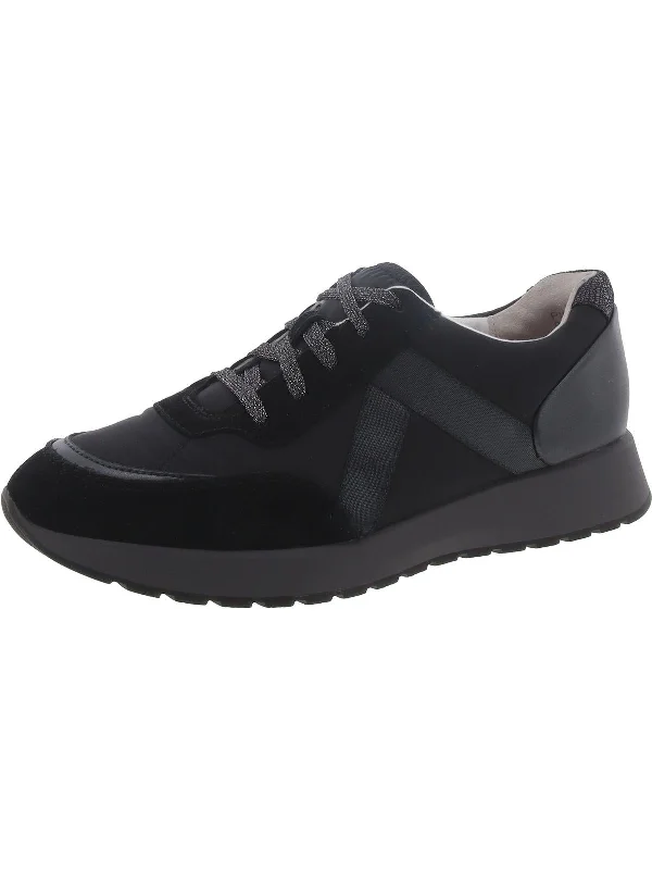 High - Top Women's Leather Sneakers in Black for a Stylish and Durable OptionWomens Suede Lace-Up Casual And Fashion Sneakers