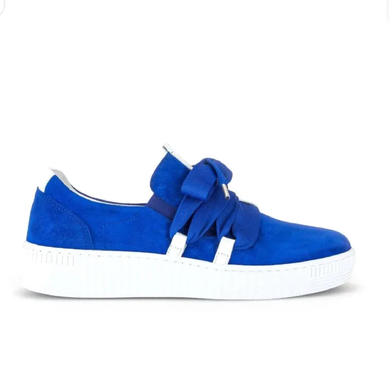 Patterned Print Women's Sneakers in Floral Designs for a Feminine and Fashion - Forward LookWomen's Suede Sneaker In Royal Blue