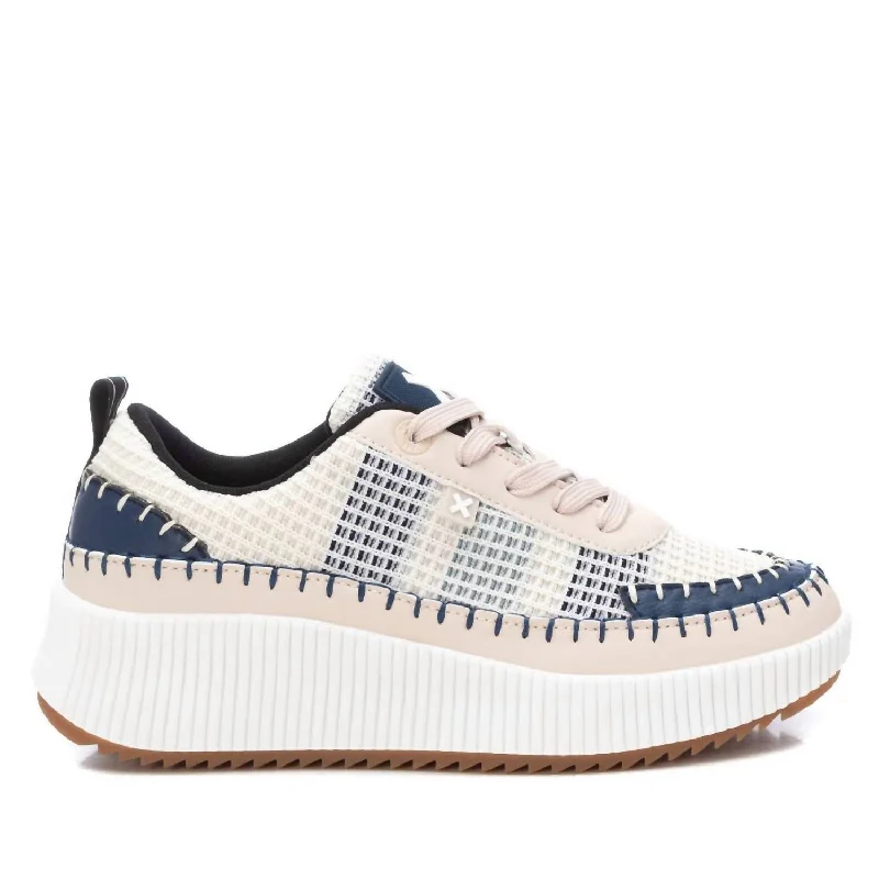 Lace - Up Women's Athletic Sneakers with Shock - Absorbing Midsoles for Intense WorkoutsWomen's Technical Modern Sneakers In Navy
