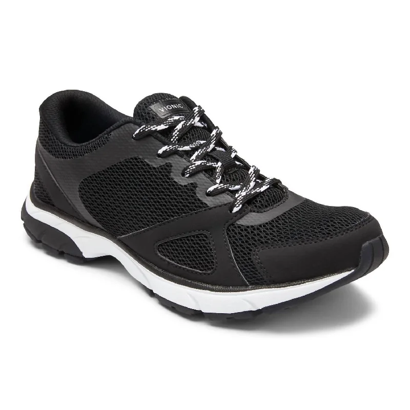 Women's Sneakers with Adjustable Straps for a Customized Fit During High - Impact ExercisesWomen's Tokyo Sneaker - Medium Width In Black/black