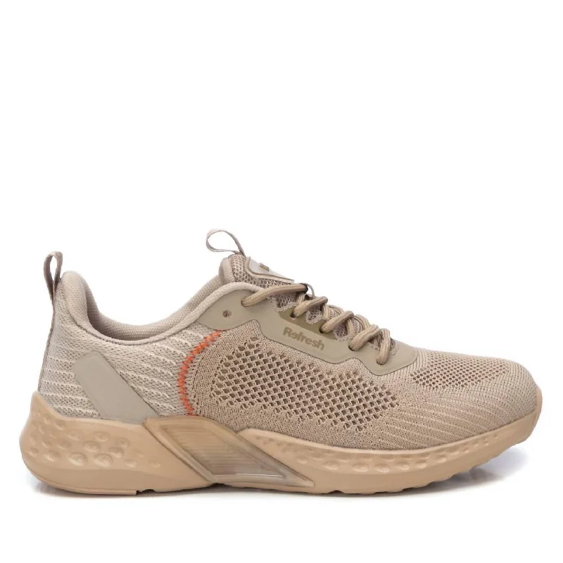 Women's Sneakers with Hidden Wedges for a Subtle Height Boost and Added StyleWomen's Trainer Sneakers In Beige