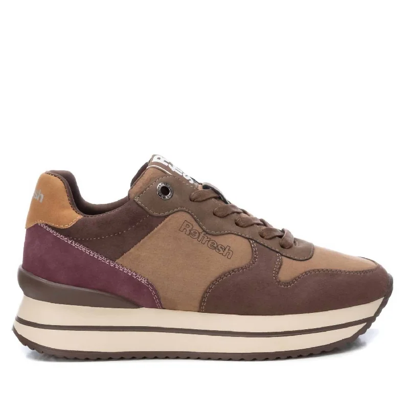 Women's Sneakers with Removable Insoles for Easy Cleaning and CustomizationWomen's Trainer Sneakers In Beige