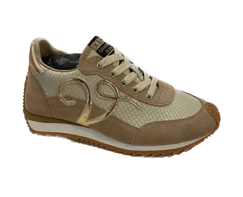 Women's Sneakers with Memory Foam Insoles for Exceptional Cushioning and ComfortWomen's Vroom Sneakers In Brown/gold